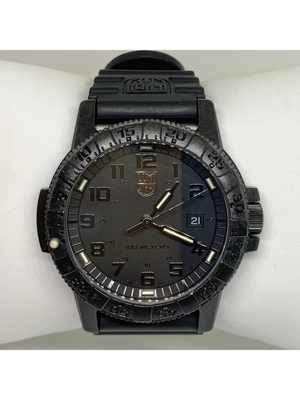 Luminox Leatherback SEA Turtle Giant Blackout Mens Swiss  Watch Divers running